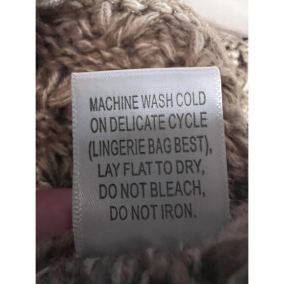 Coco Carmen sweater poncho open knit square V-neck One size pull over - Picture 12 of 12